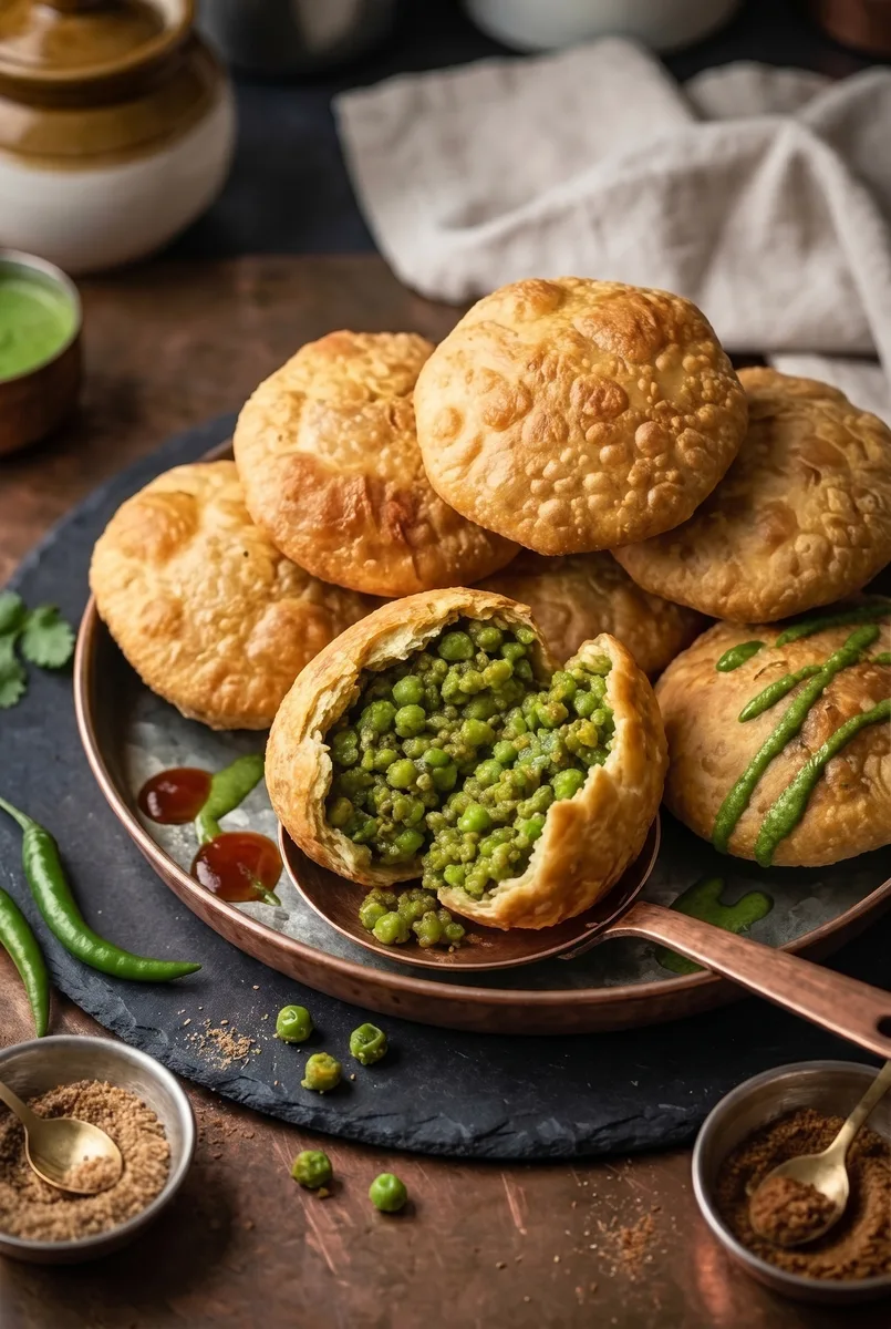 Matar Kachori Recipe (Khasta Green Peas Kachori)