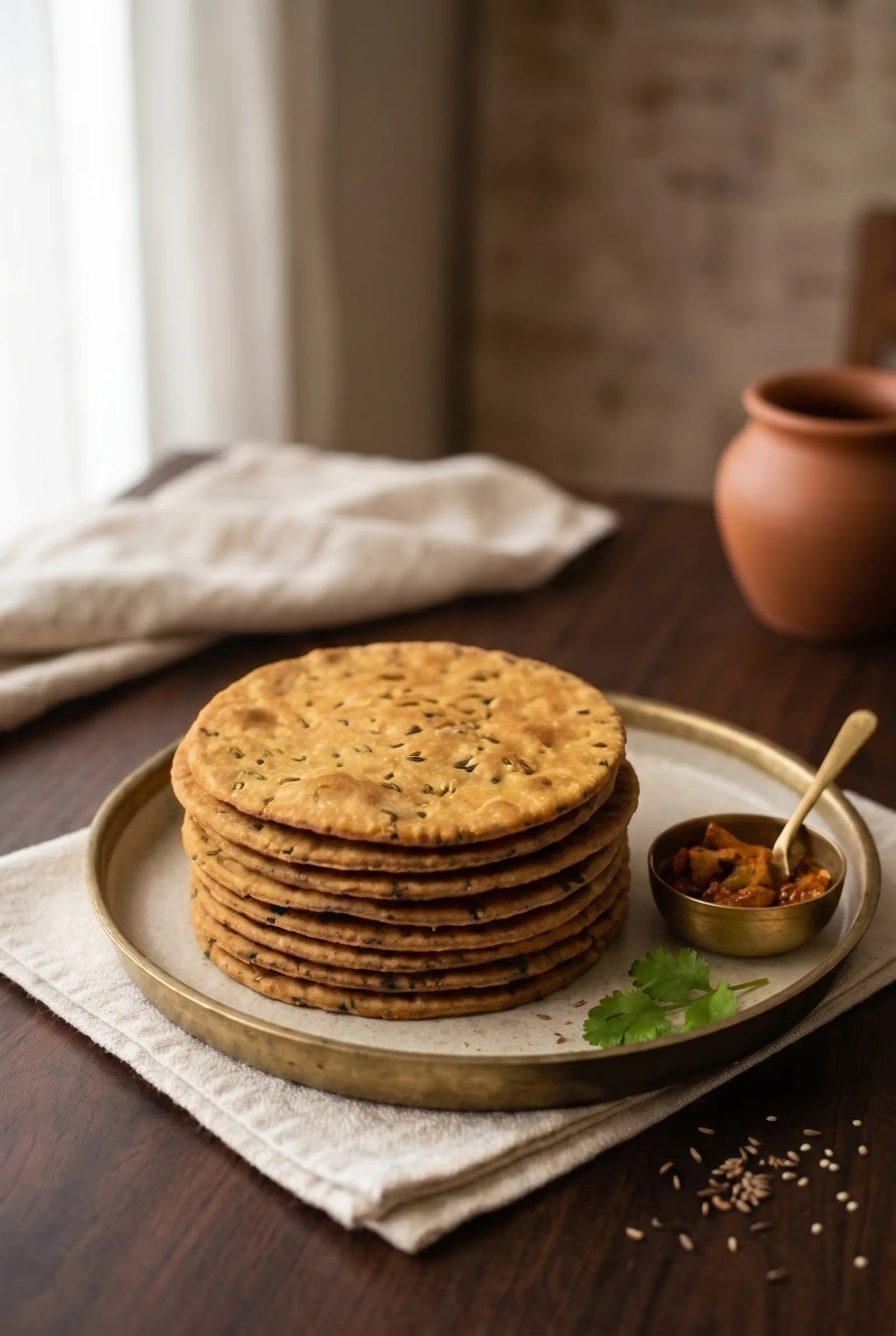Methi Bhakri Recipe | Crispy Gujarati Biscuit Bhakri with Bajra