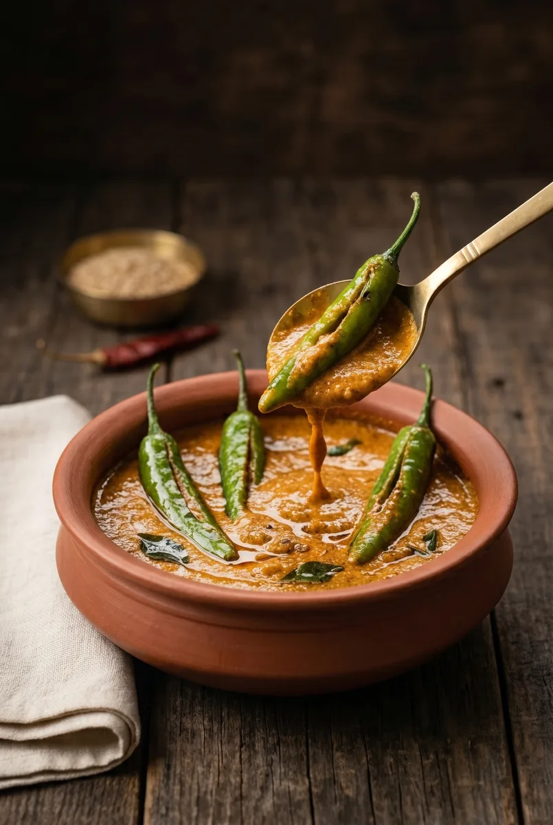 Mirchi Ka Salan Recipe (Hyderabadi, Vegetarian)