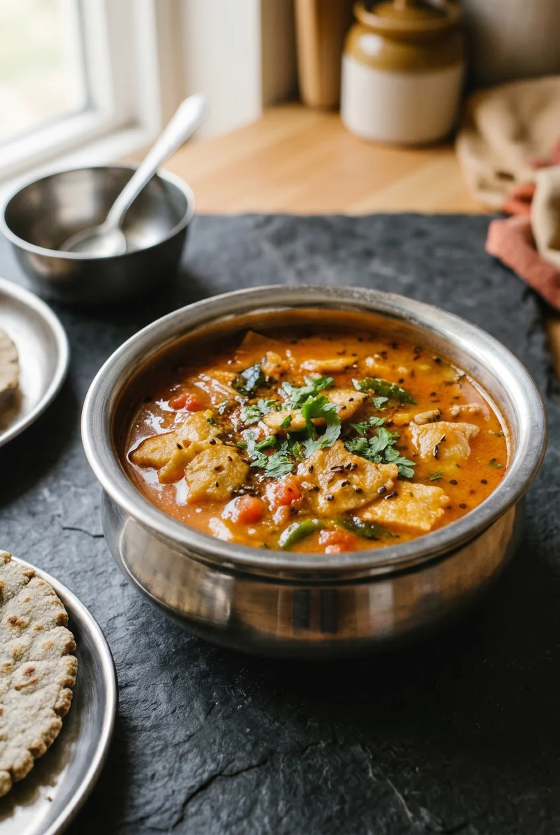 Papad nu Shaak (No Onion, No Garlic)