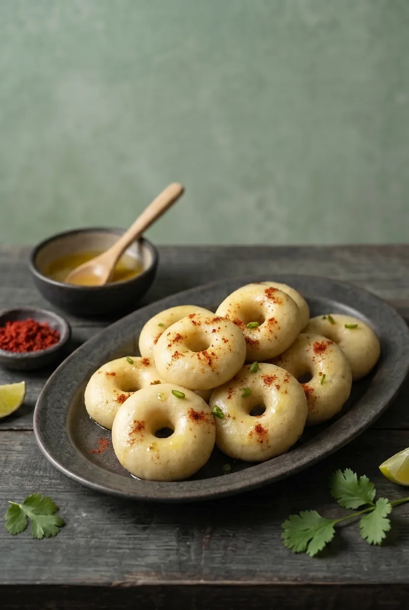 Papdi No Lot (Gujarati Khichu): Steamed Rice Flour Snack