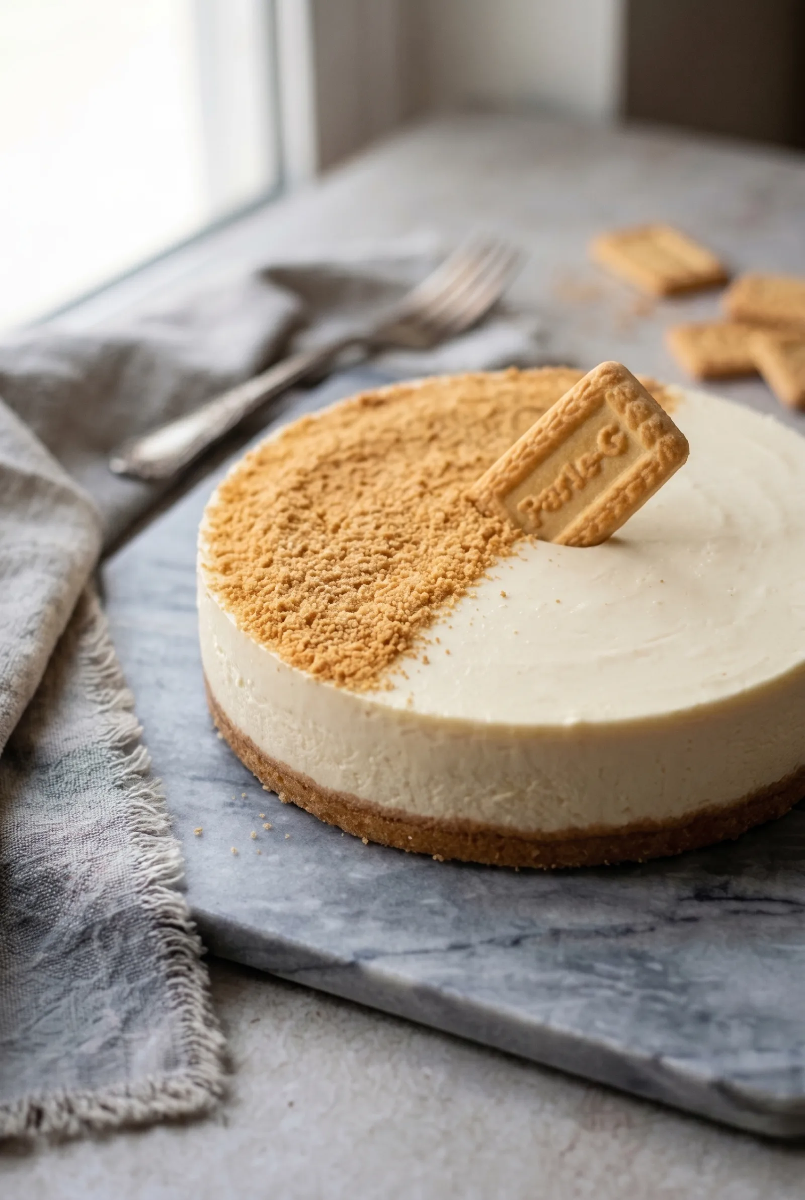 Eggless Parle-G Cheesecake (No Gelatin)