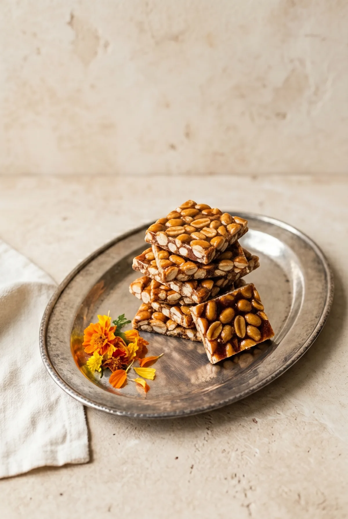 Easy Peanut Chikki Recipe | Crunchy Jaggery Groundnut Bars