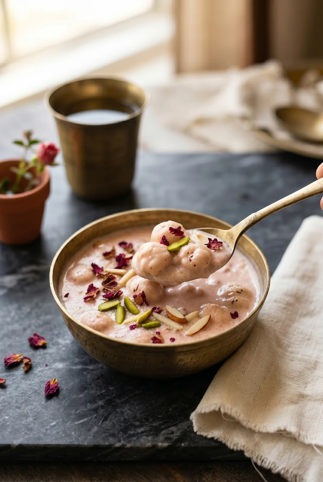 Rose Coconut Makhana Kheer (Easy Phool Makhana Kheer)