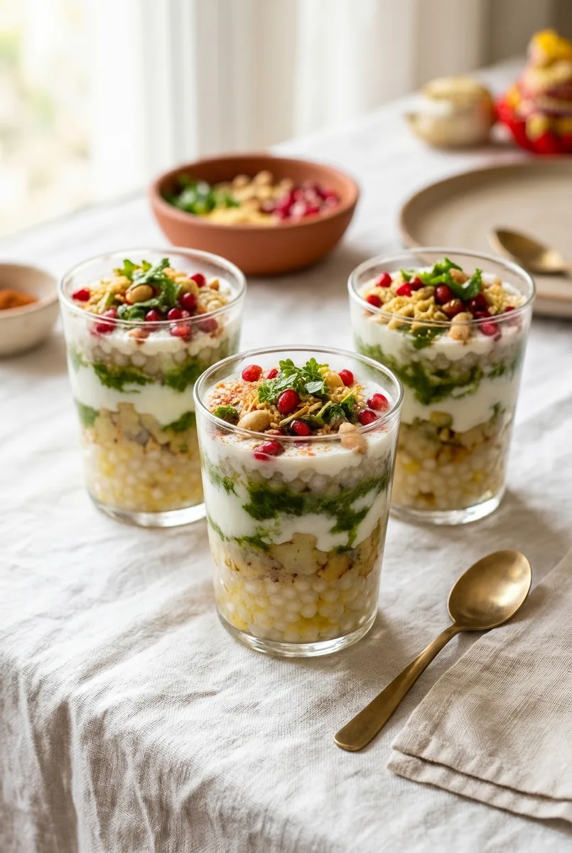 Sabudana Layer Chaat in Cups (Vrat-Friendly Party Chaat)