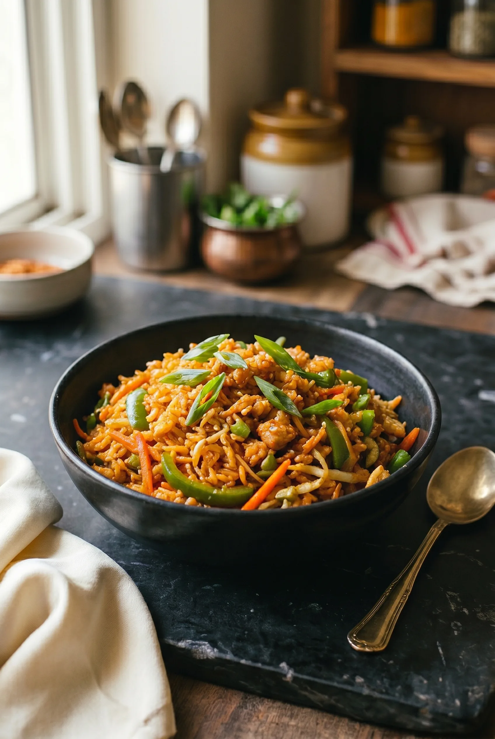 Schezwan Fried Rice (Restaurant Style, Ready in 20 Minutes)