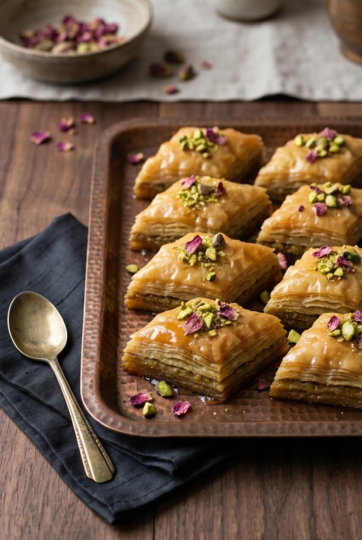Thandai Baklava (Indian Fusion Holi Dessert)