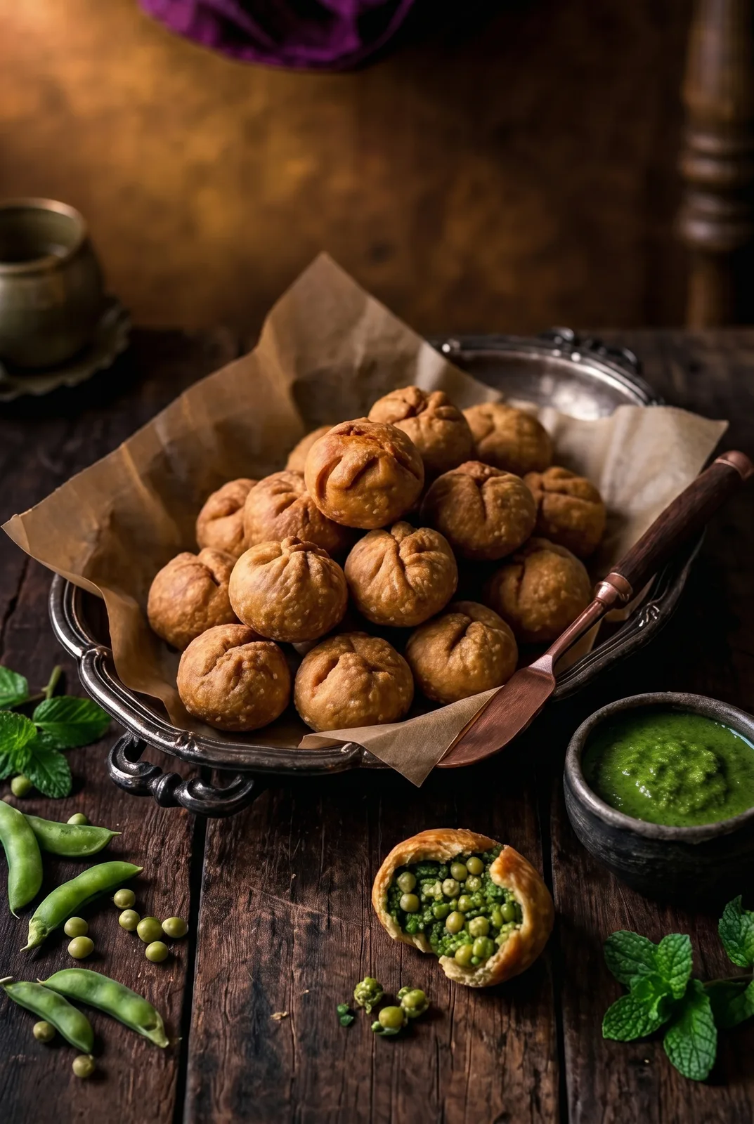 Tuver Lilva ni Kachori (Fresh Pigeon Pea Kachori)