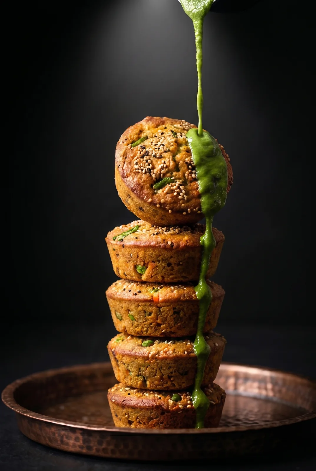 Vegetable Handva Cupcakes (Easy Gujarati Snack, Vegan + Gluten-Free)
