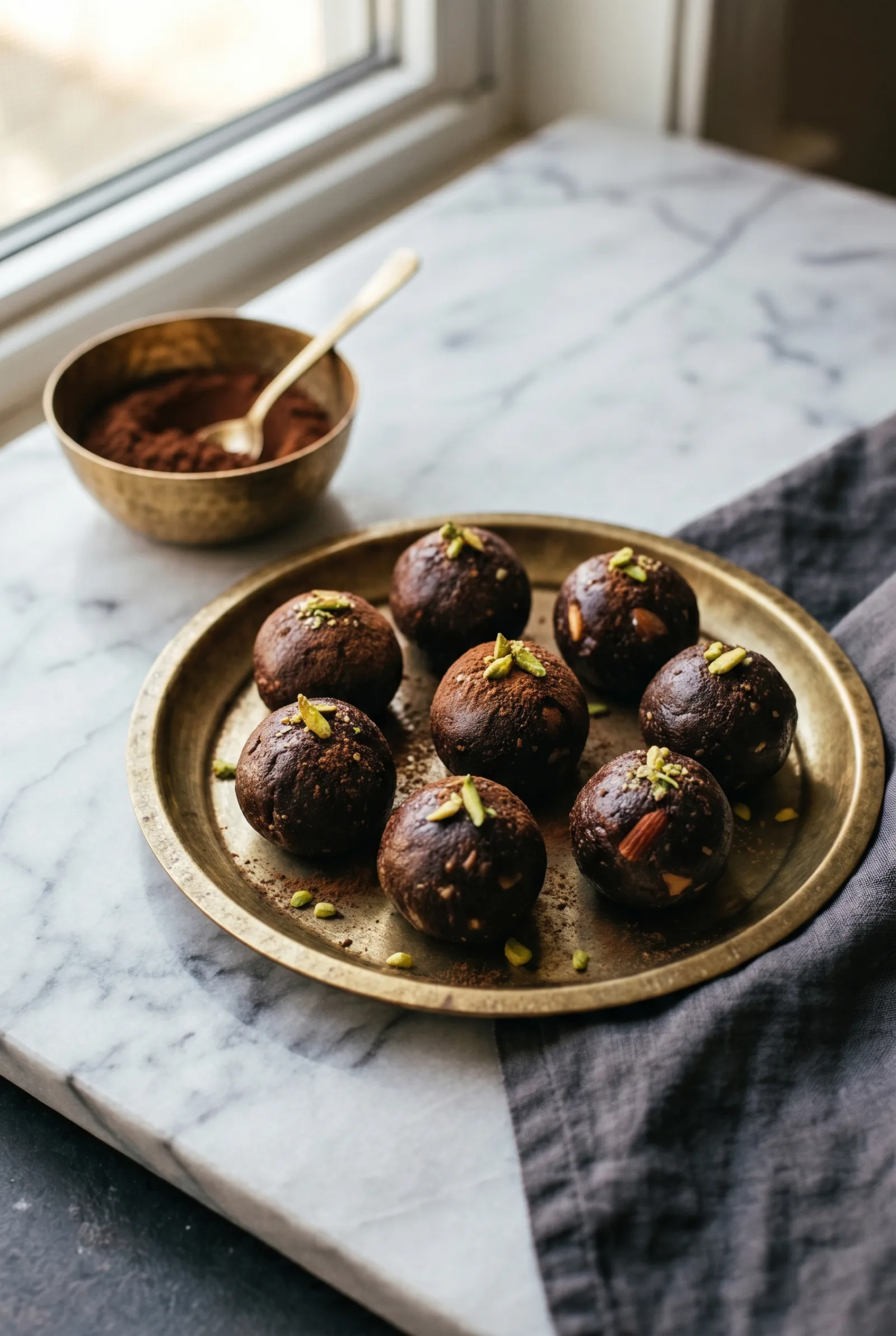 Dark Chocolate Almond Laddoo (Badam Kakao Laddoo)