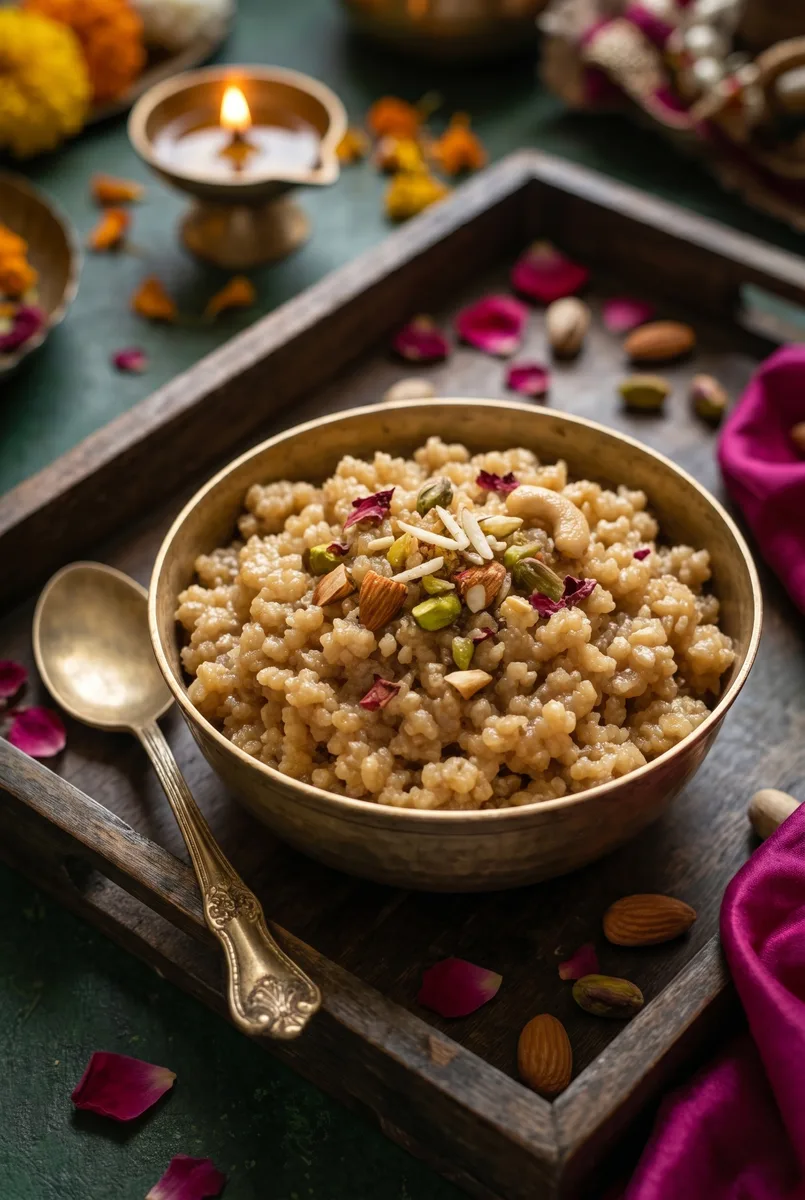 Instant Pot Fada Lapsi Recipe (Gujarati Broken Wheat Sweet)