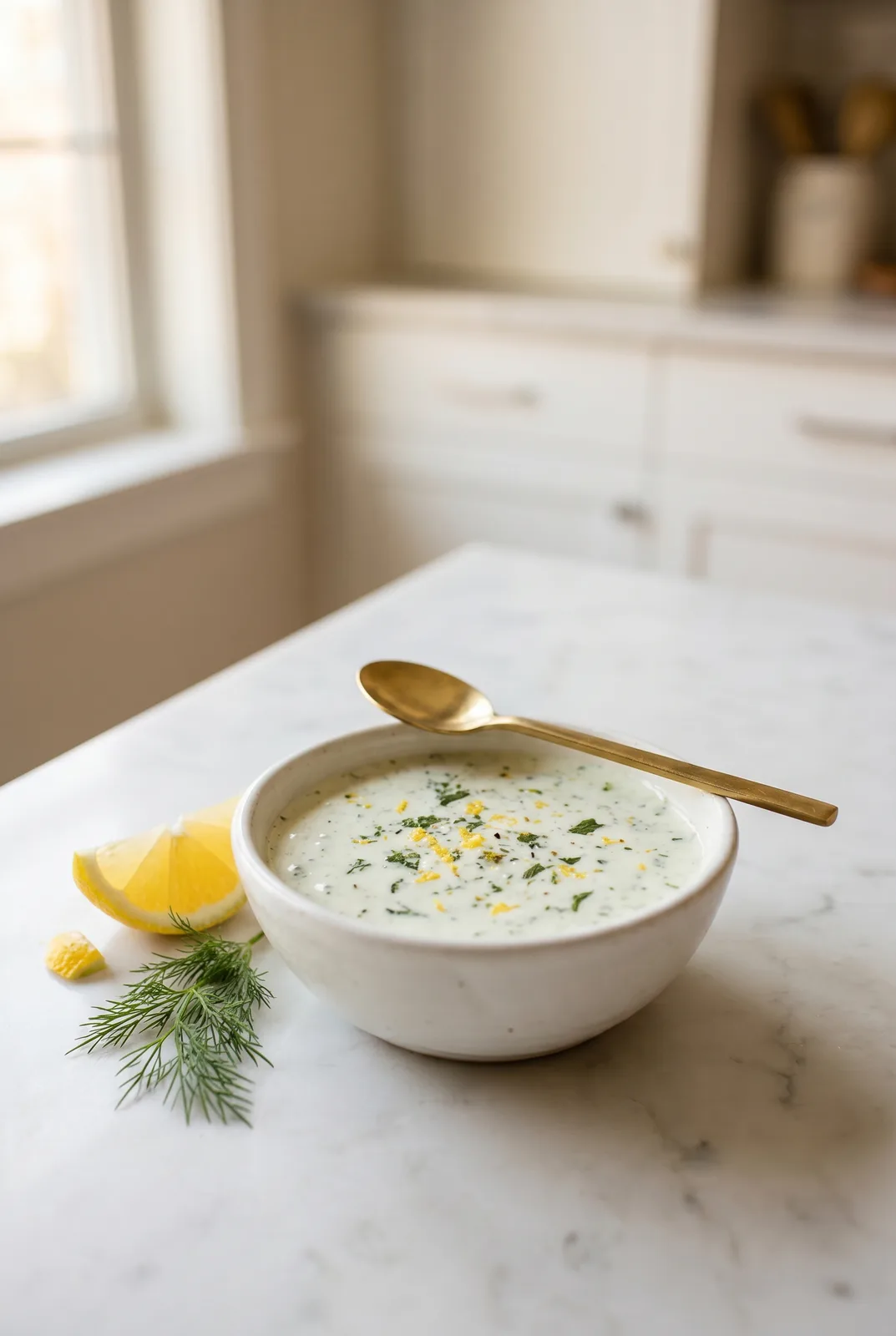 Lemon Dill Yogurt Dressing — Light 5-Minute Herb Sauce