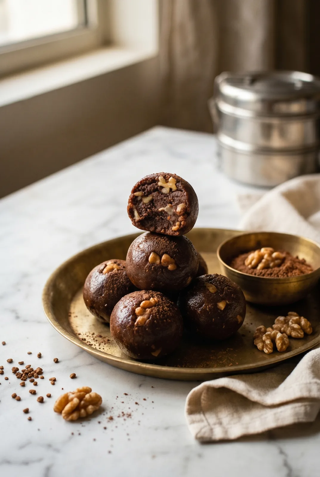 Mocha Walnut Laddoo (Coffee Akhrot Laddoo)