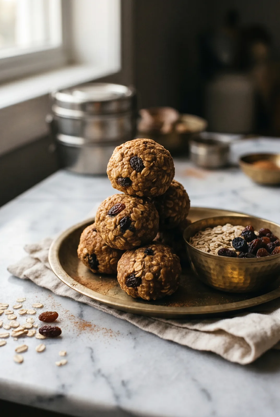 Oatmeal Raisin Laddoo (Oats Kishmish Laddoo)