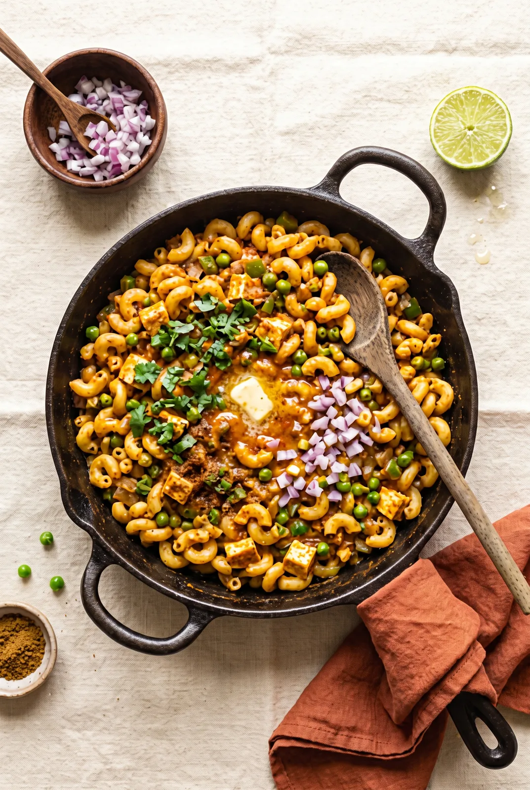 Pav Bhaji Protein Pasta (Easy High-Protein Indian Fusion)