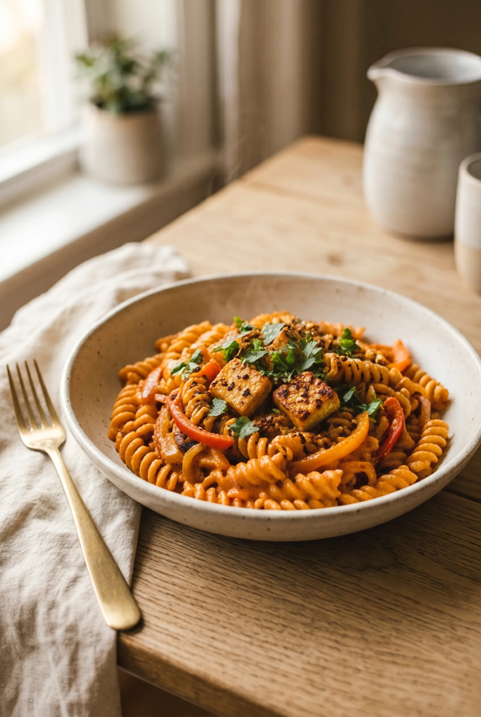 Tandoori Paneer Protein Pasta (Ready in 20 Minutes)