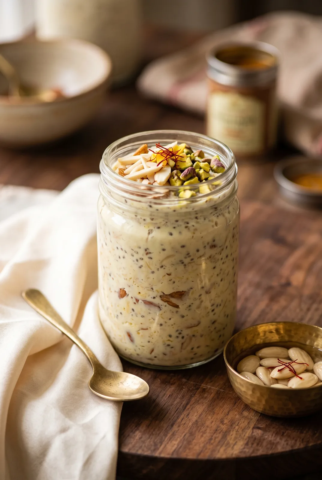 Badam Milk Overnight Oats