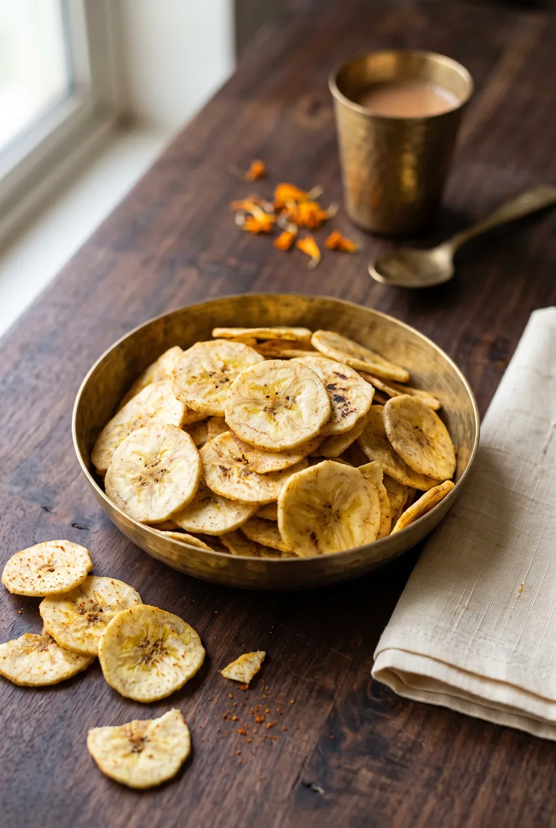 Baked Raw Banana Chips
