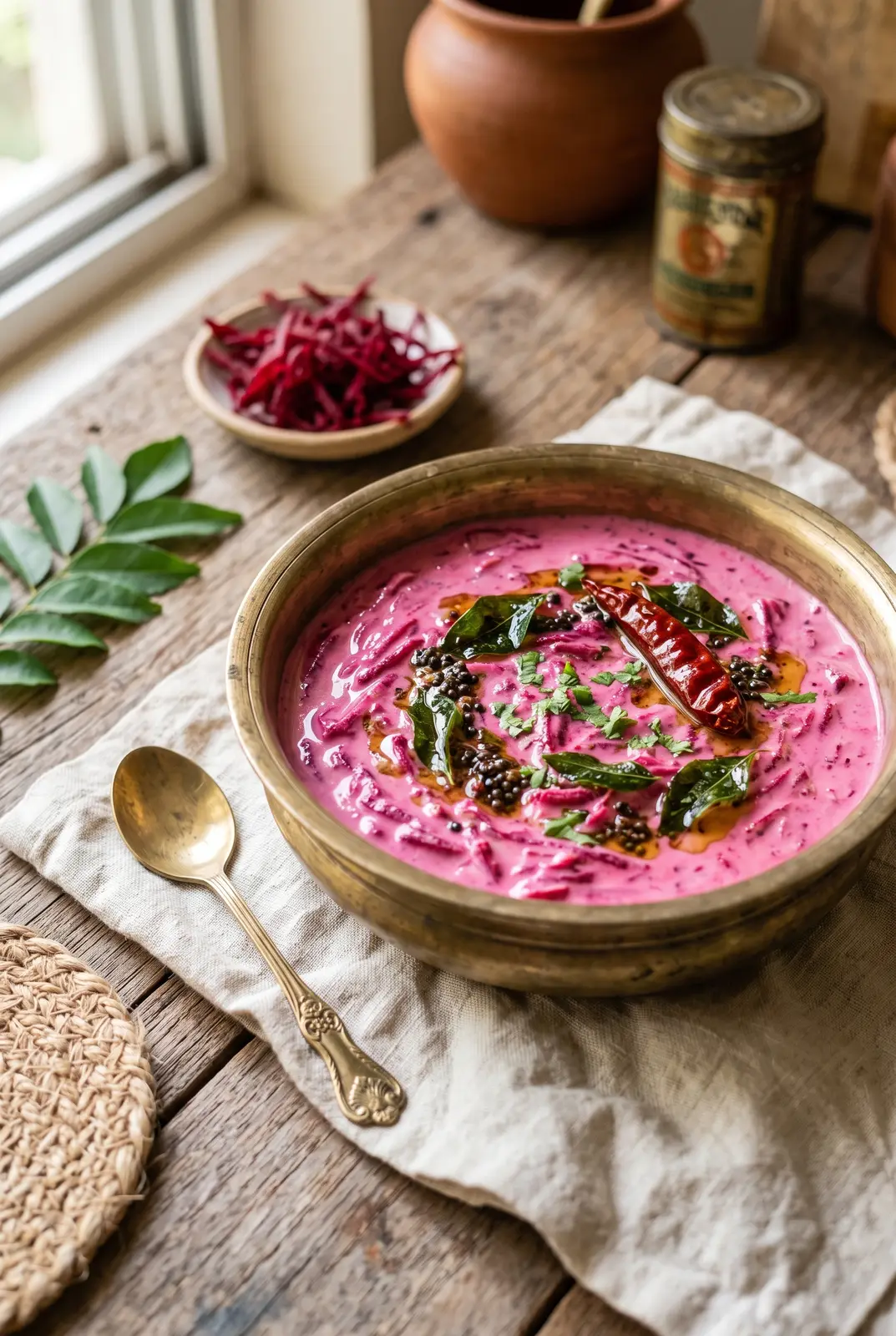 Beetroot Pachadi (Low-Oil, Probiotic Style)