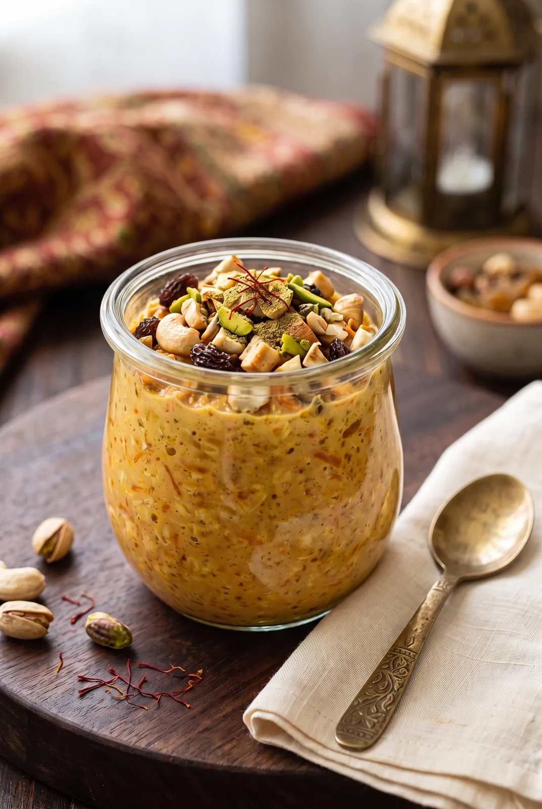 Carrot Halwa Overnight Oats