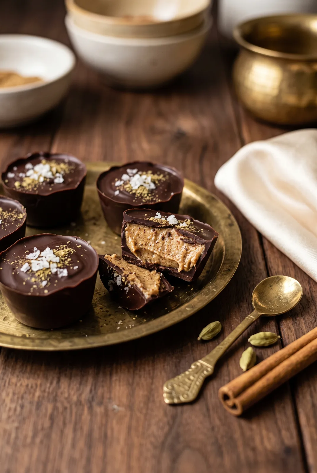 Chai-Spiced Almond Butter Cups