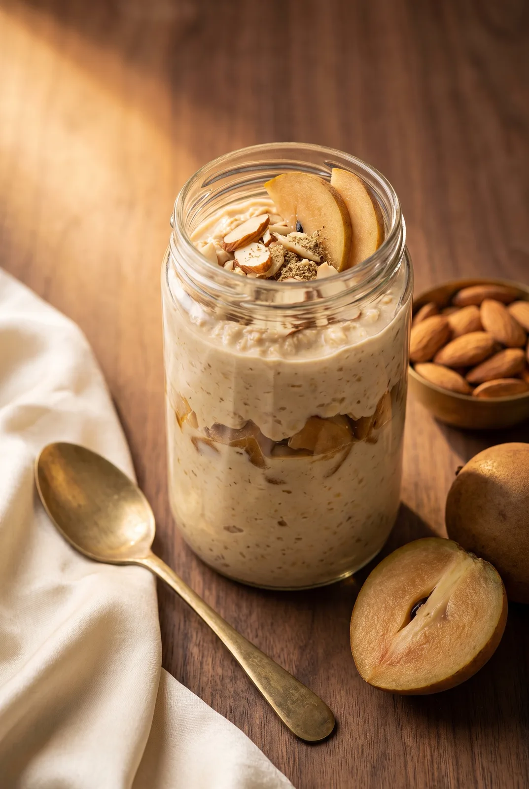 Chikoo Almond Overnight Oats