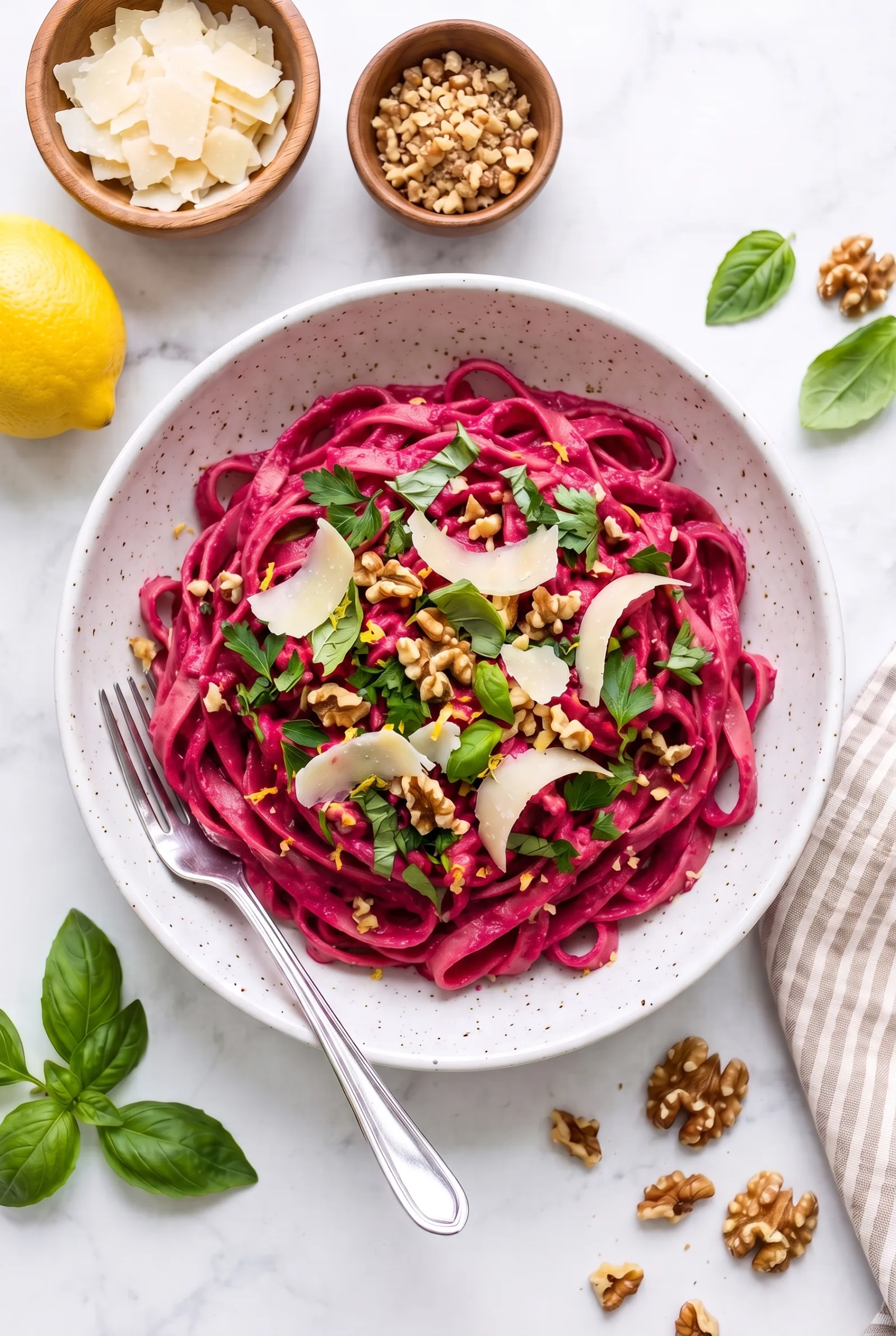 Creamy Roasted Beet Pasta