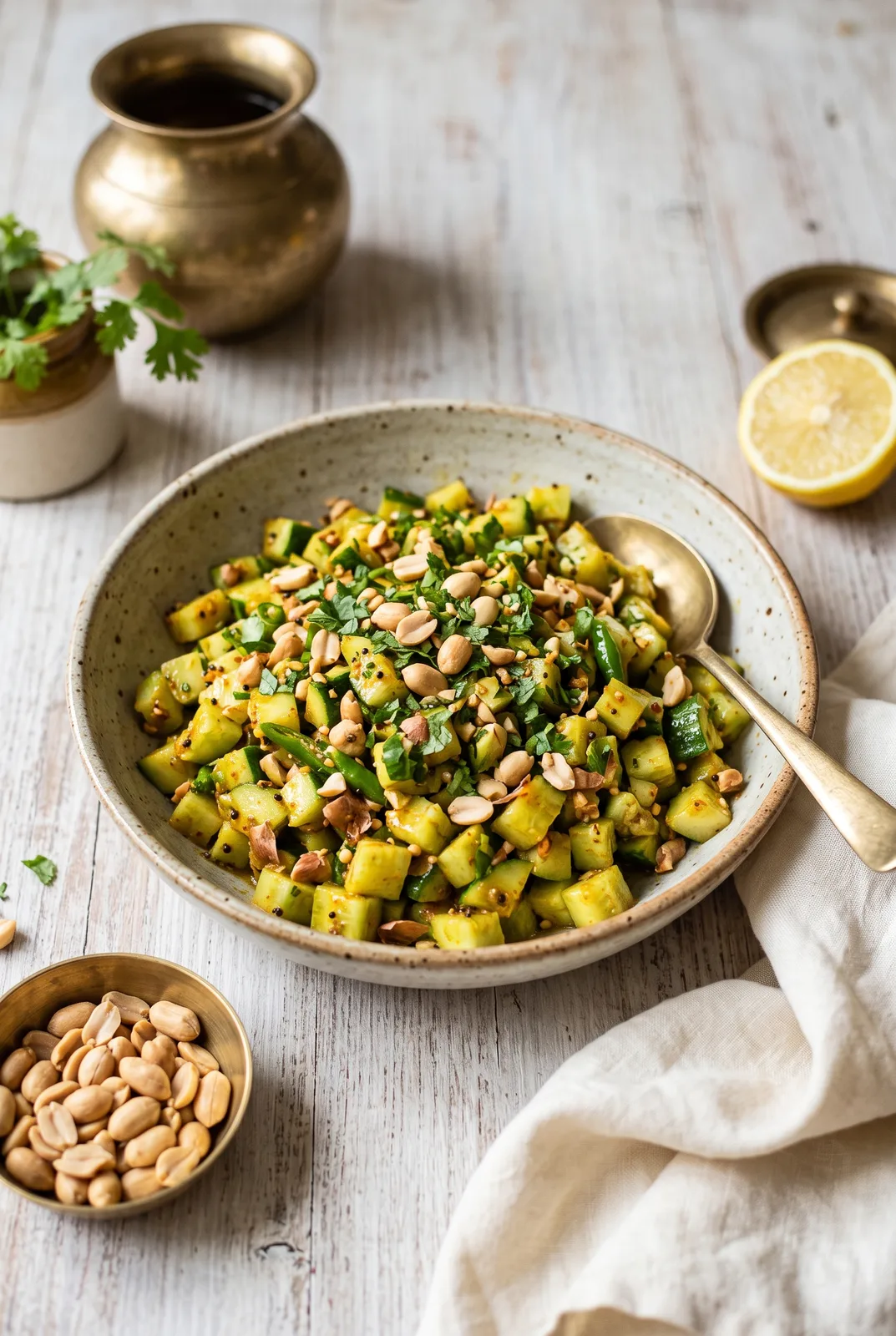 Gujarati Peanut Cucumber Salad