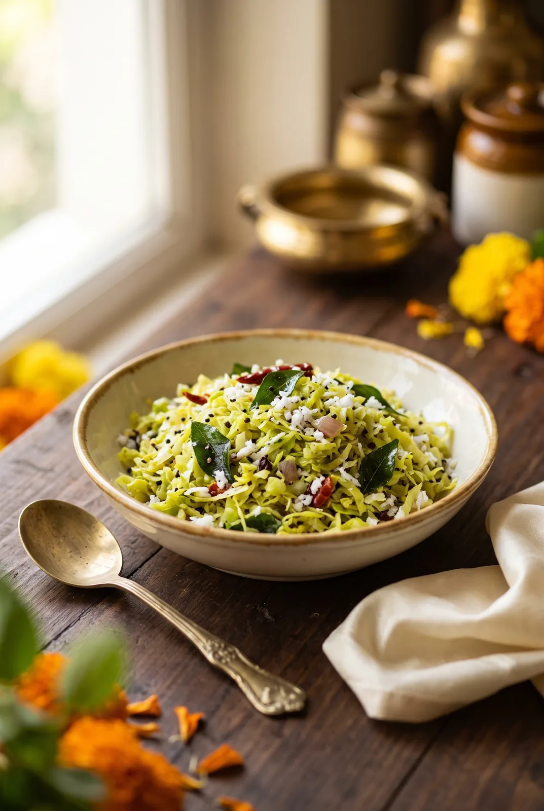 Kerala Style Cabbage Thoran