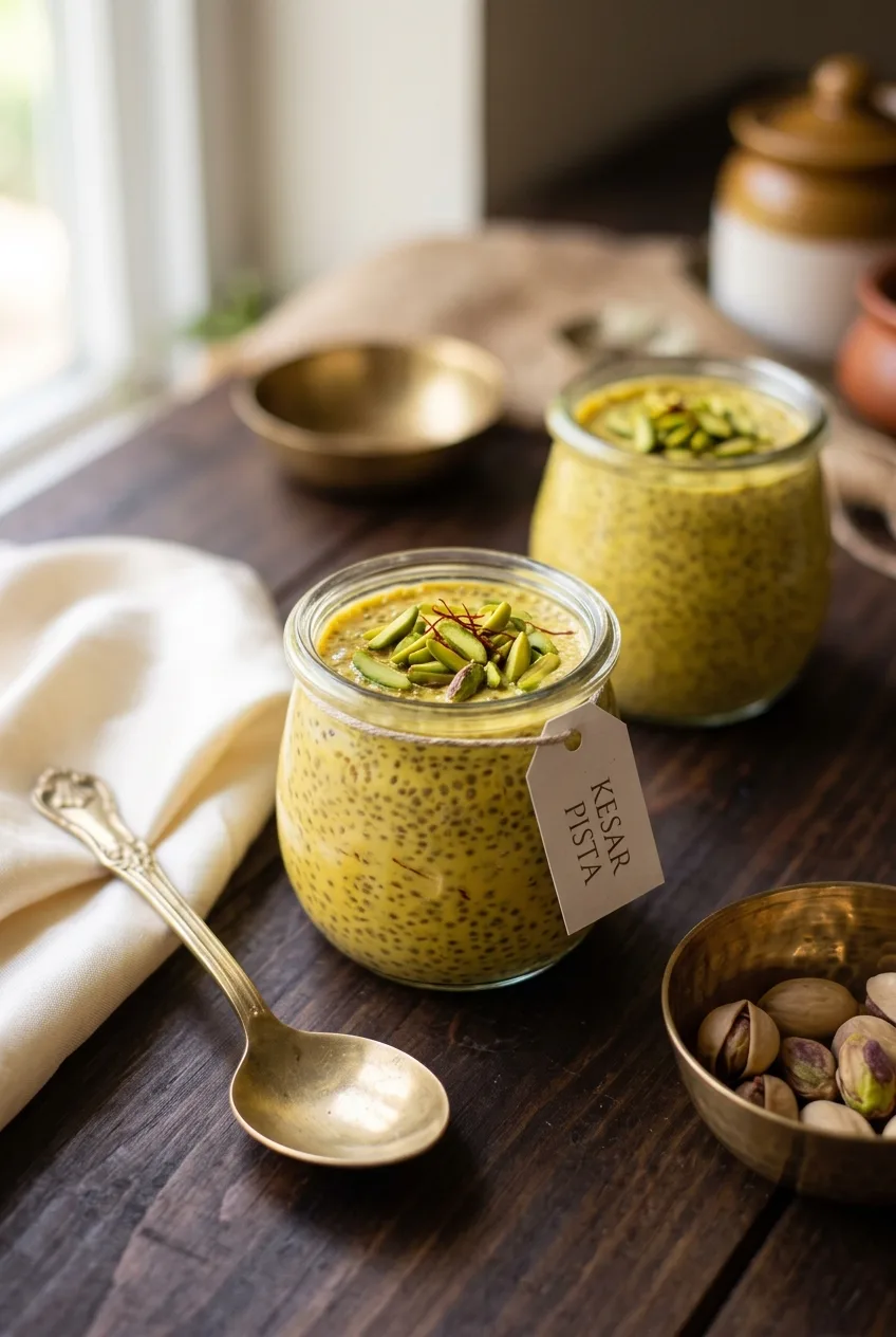 Kesar Pista Chia Pudding