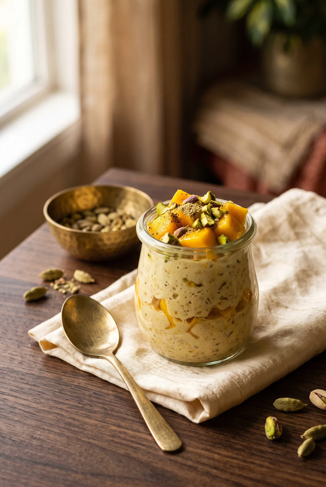 Mango Cardamom Overnight Oats