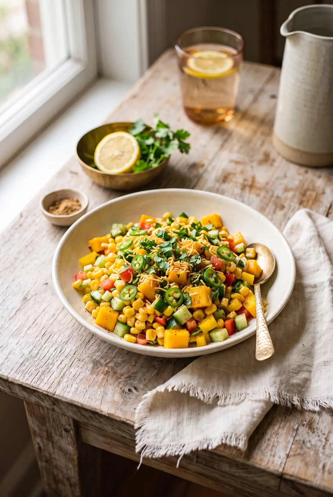 Mango Corn Chaat Salad