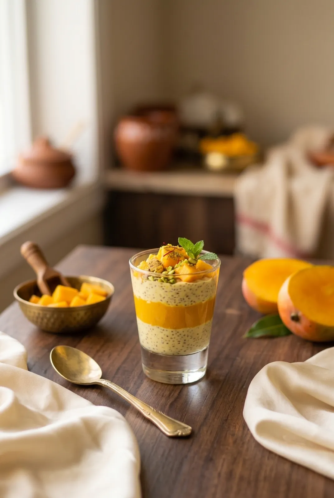 Mango Lassi Chia Pudding Recipe | Overnight Breakfast