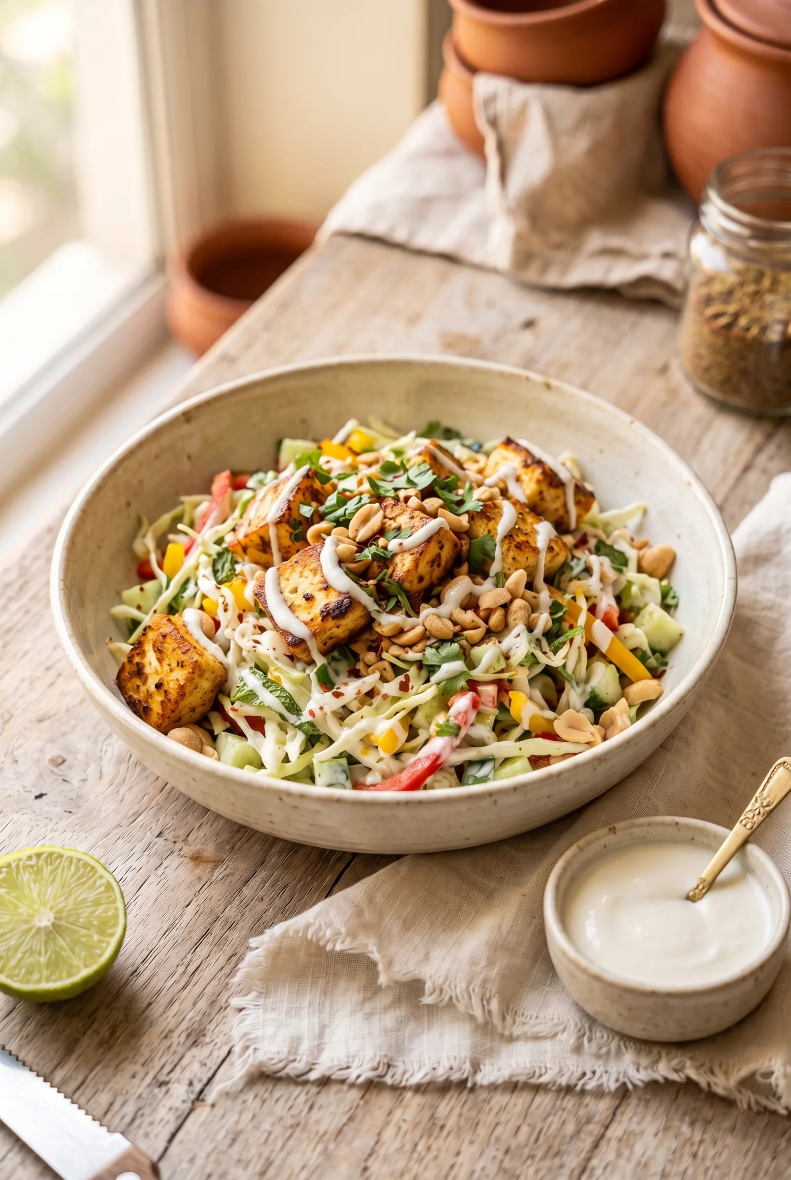 Masala Paneer Crunch Salad