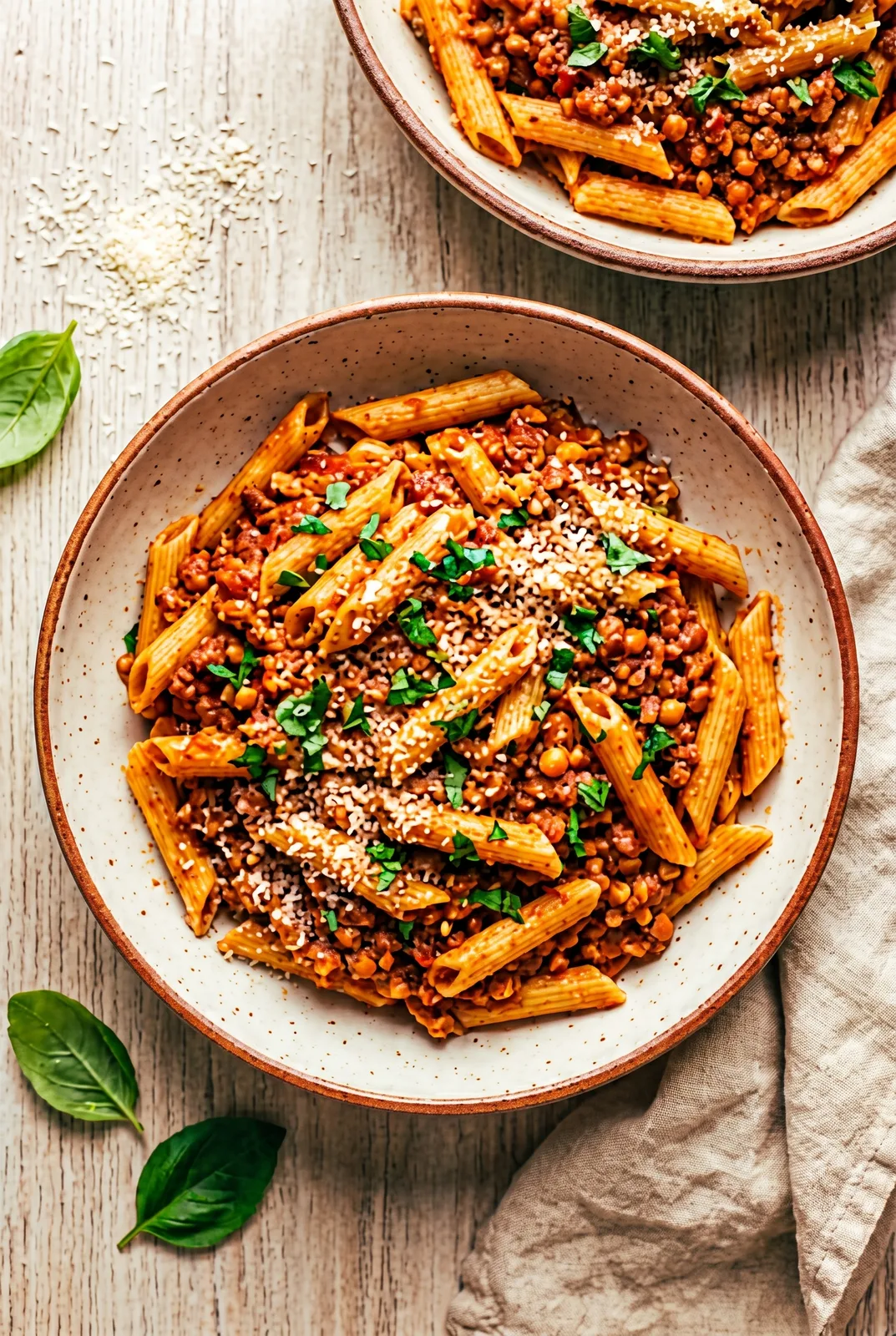 Moong Dal Pasta Bolognese (High-Protein Vegan Pasta)