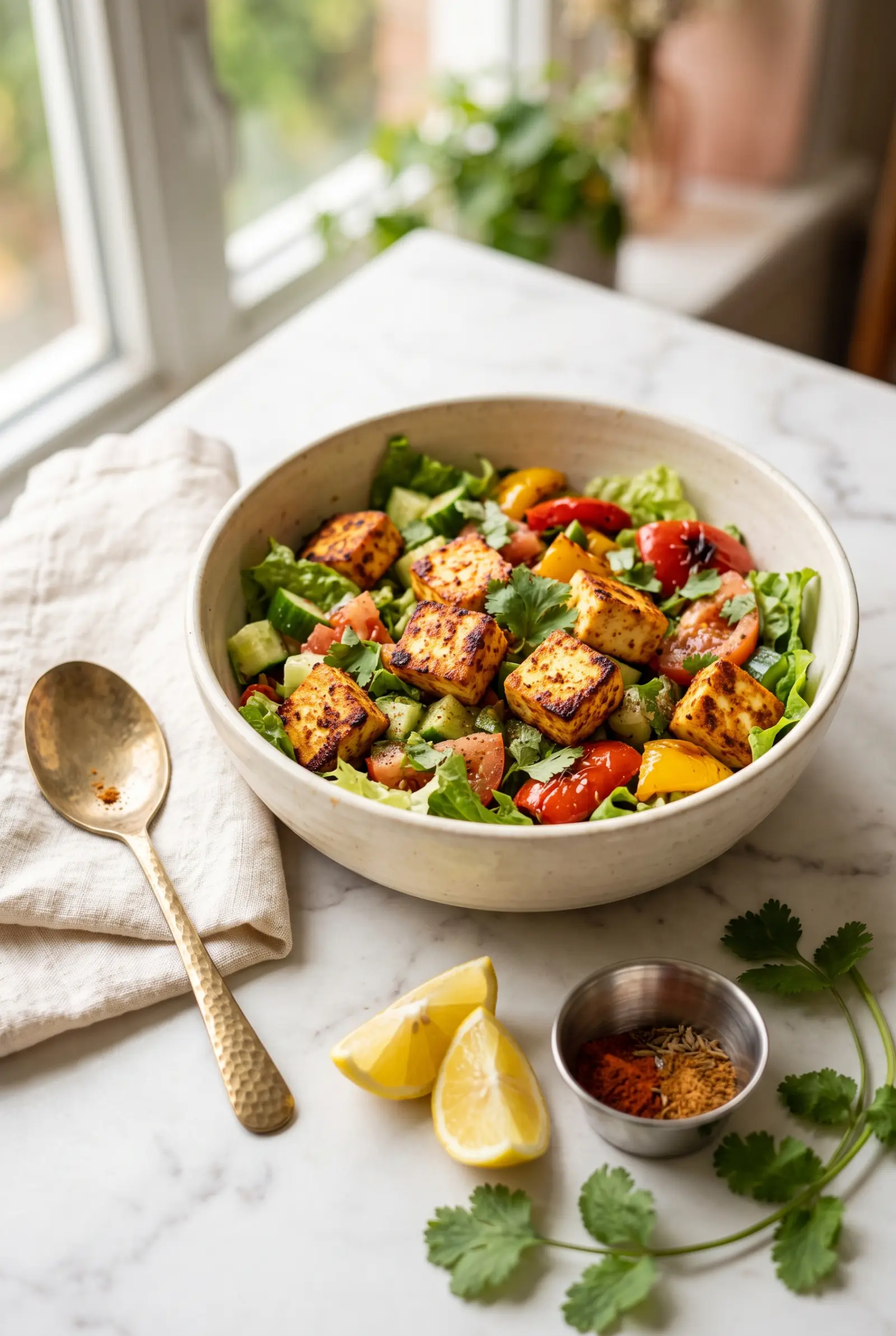Jain Paneer Tikka Salad