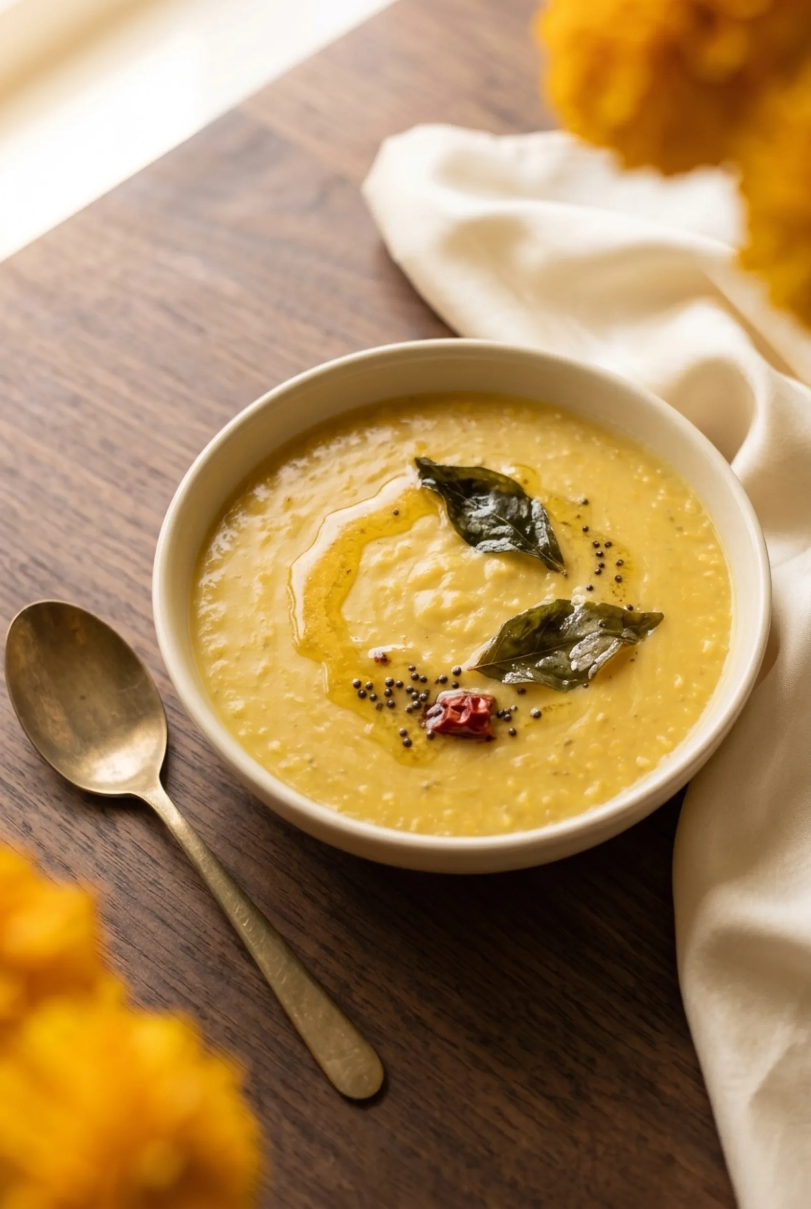Parippu Dal with Ghee-Tempered Millets