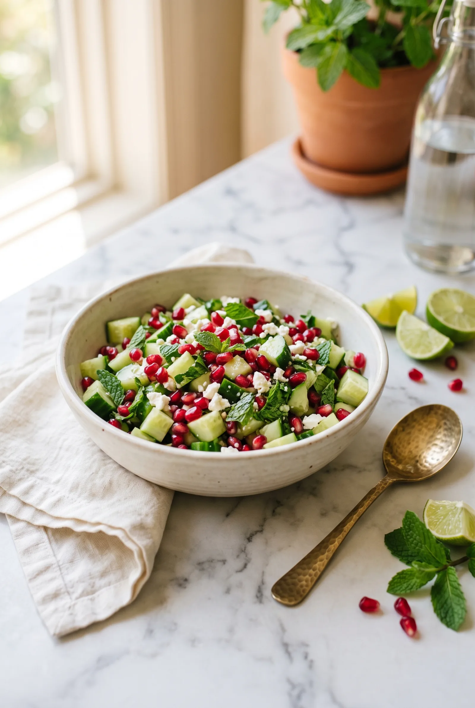 Pomegranate Cucumber Salad