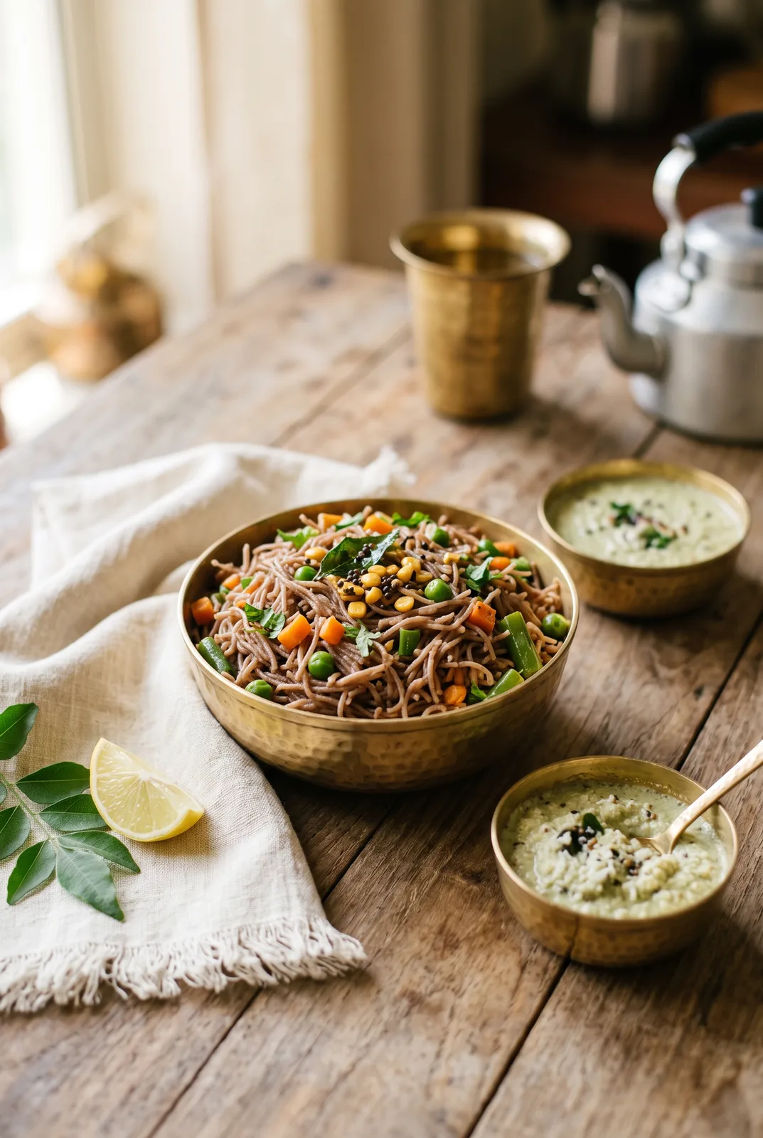 Ragi Vermicelli Upma (Ragi Semiya)