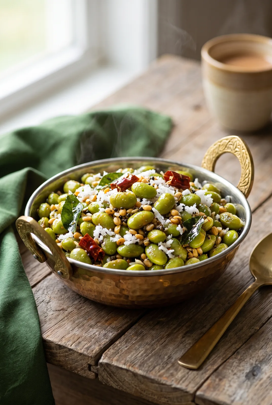 Spiced Edamame Sundal
