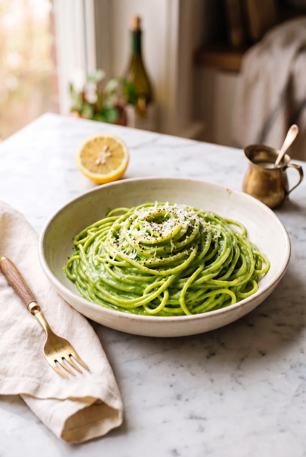 Creamy Spinach Pea Pasta (Easy 20-Minute Dinner)