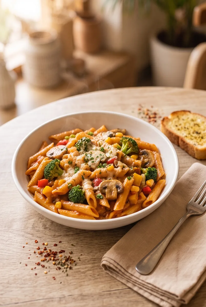 Veg Peri Peri Pasta (Homemade Peri Peri Masala)