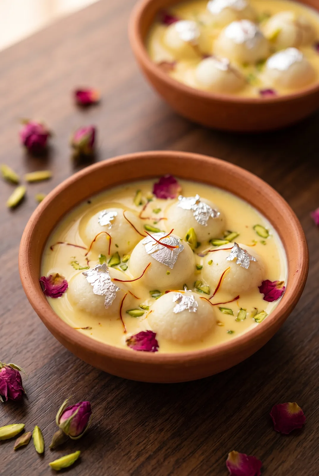 Angoori Basundi Recipe (Soft Chenna Balls in Saffron Milk)
