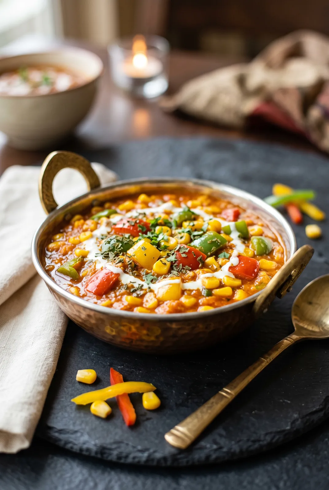 Corn Capsicum Masala (Restaurant Style)