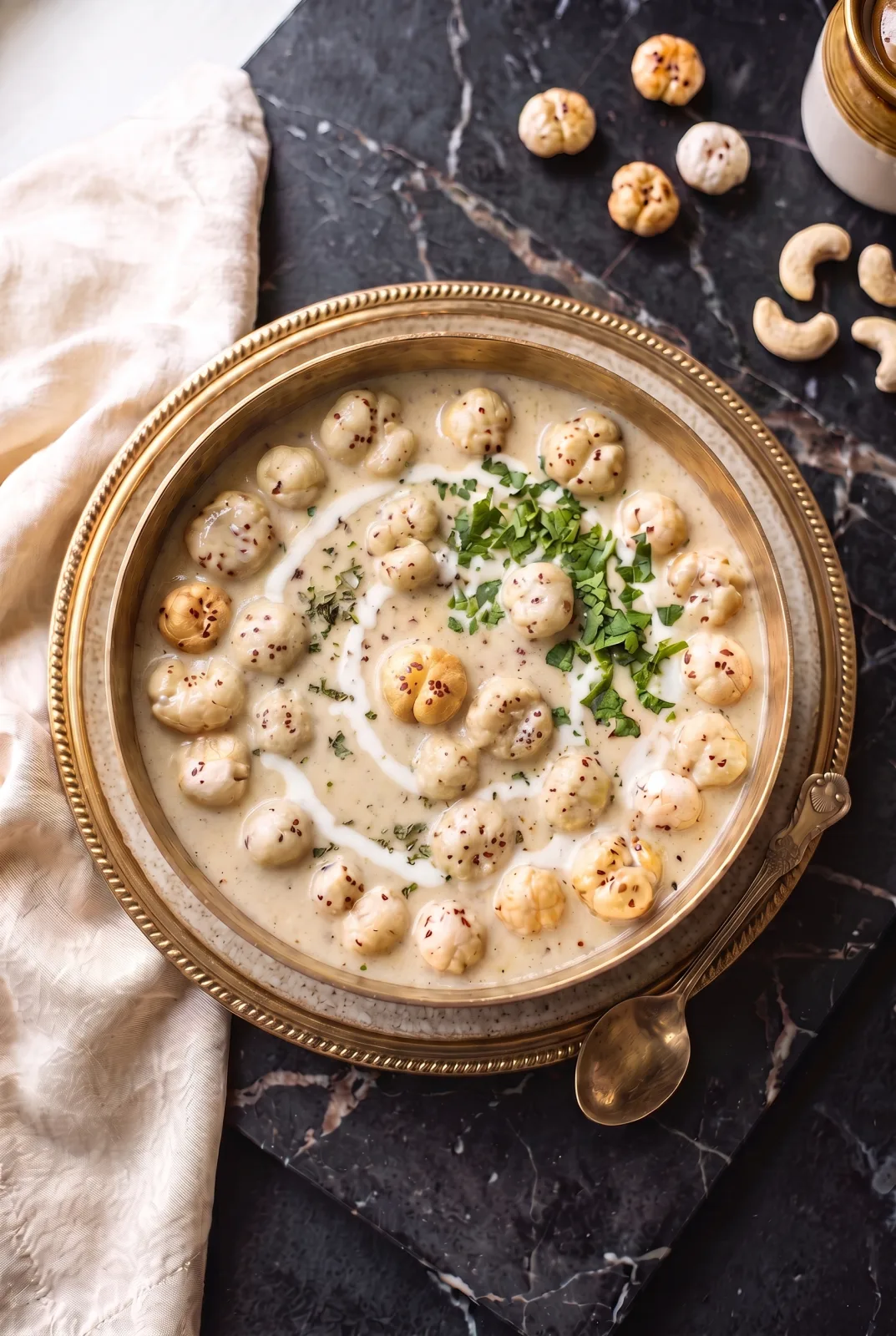 Makhana Malai Curry (Creamy Fox Nut Curry)