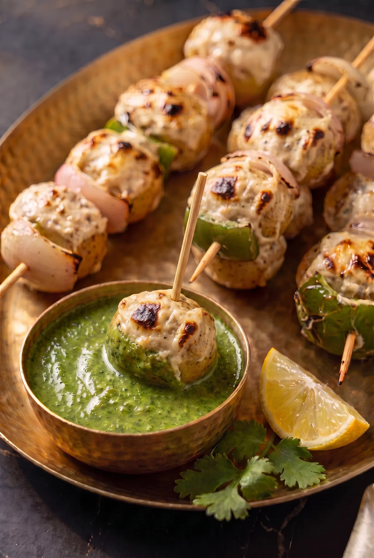 Malai Aloo Tikka (Creamy Restaurant-Style Potato Skewers)