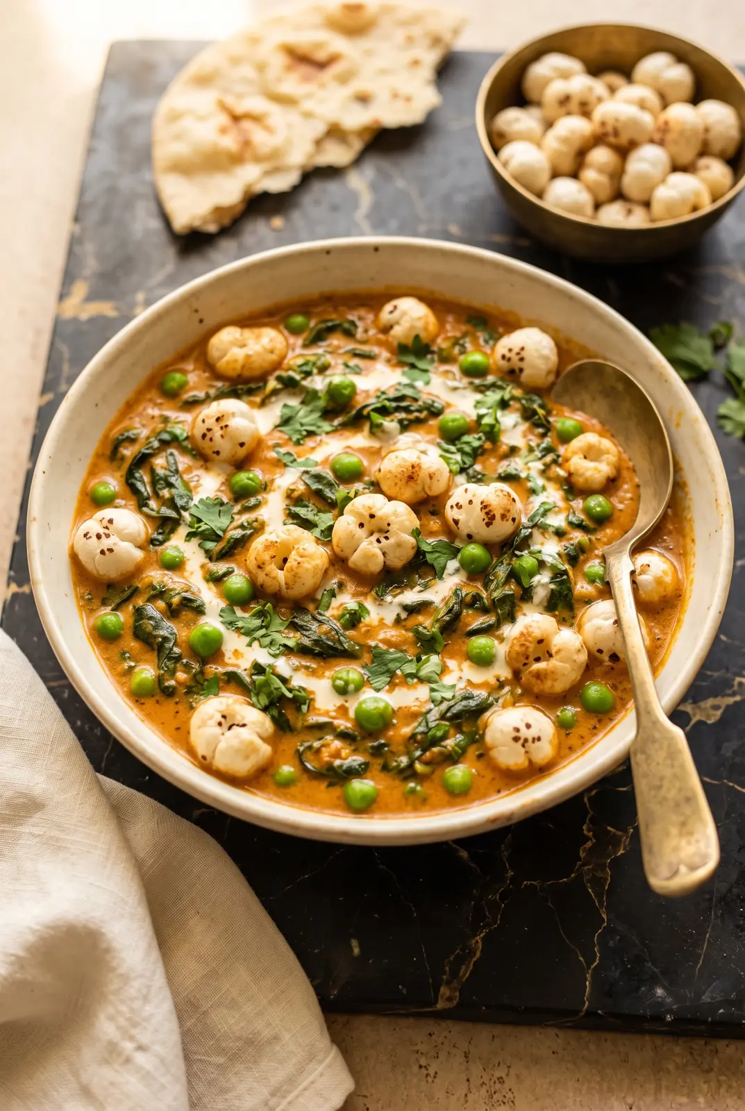 Methi Matar Makhana Curry