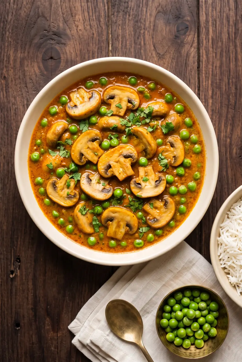 Mushroom Matar Curry