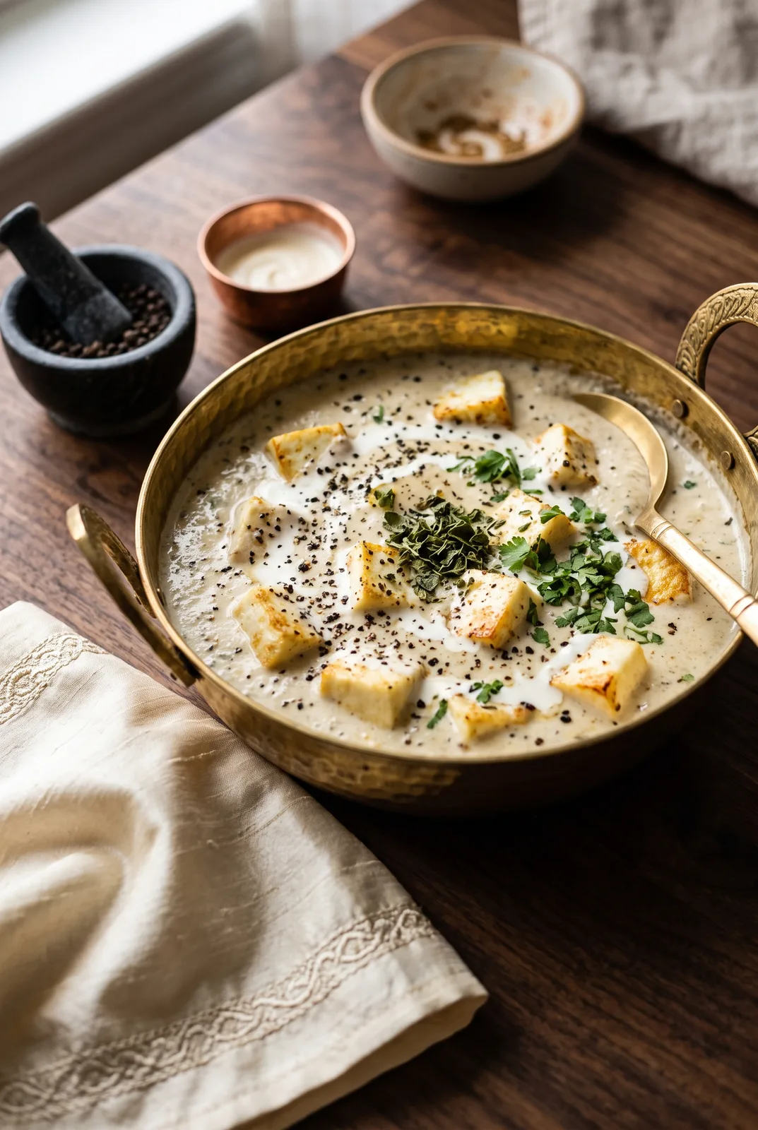 Paneer Kali Mirch (Restaurant Style Black Pepper Curry)