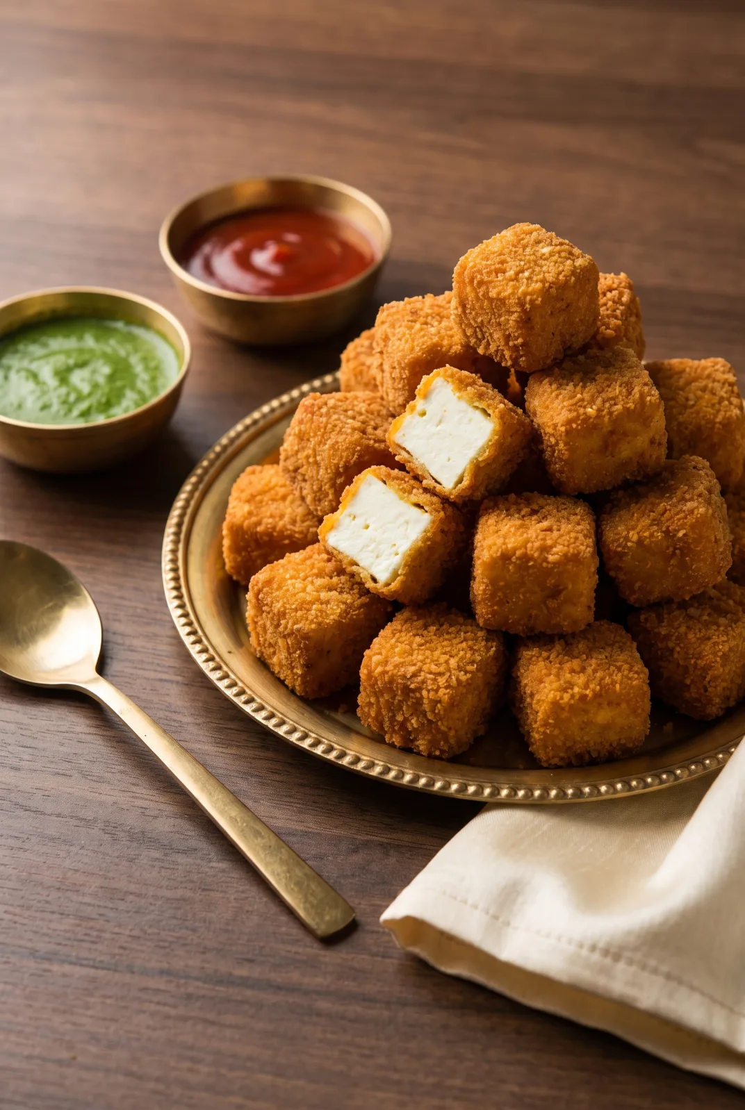 Easy Paneer Nuggets (Crispy Paneer Bites)